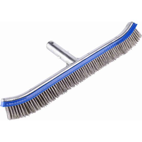 Brosse en acier durable, argentée, propre et légère, adaptée aux étangs, spas, piscines (1/5)