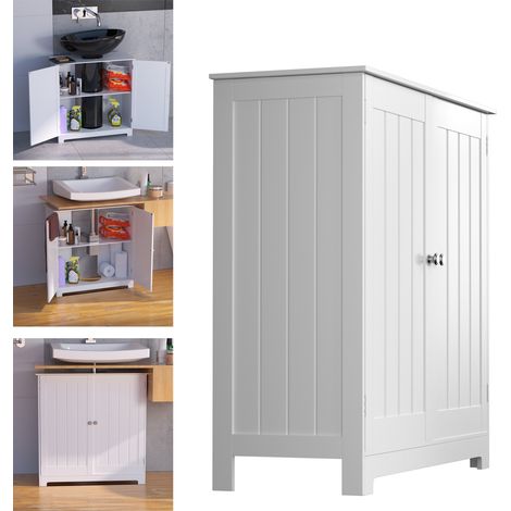 Salle de bain sous l'évier armoire de rangement lavabo armoire maquillage porte meubles unités (1/5)