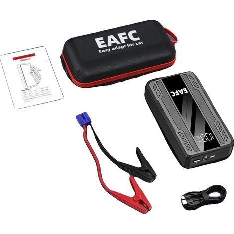 Avviatore di emergenza per auto, ricarica USB, torcia a LED, ingresso con BOX (1/2)