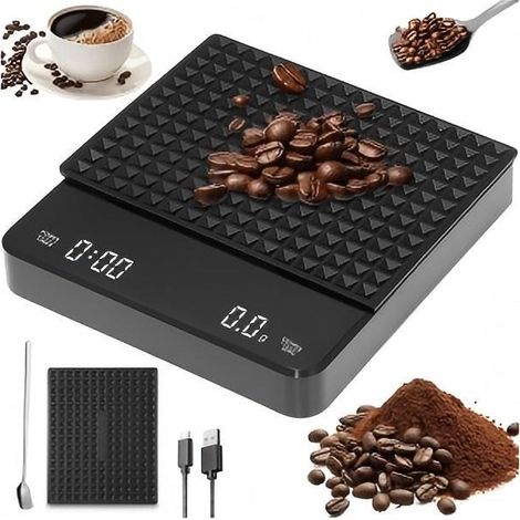 Balance électronique à café avec minuteur, balance électronique pour infusion manuelle, balance de cuisine intelligente, balance électronique, balance au gramme près, balance alimentaire-AquaForge (1/2)