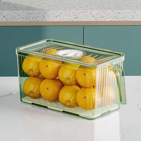 Boîte De Rangement Pour Réfrigérateur - Boîte En Plastique Transparente - Pour Réfrigérateur Congélateur Armoire De Cuisine Cellier - 26 X 15 X 14,3 Cm - 1 Pièce (1/5)
