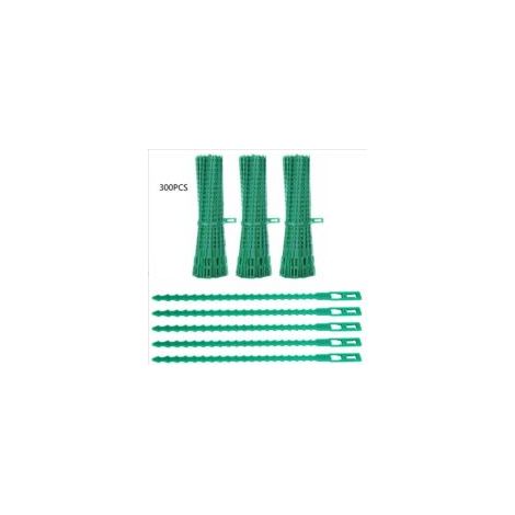 Confezione da 300 fascette per piante, fascette da giardino regolabili da 17 cm, fascette da giardino flessibili in plastica, fascette per pomodori per filo da giardino per aiutare a sostenere le pian