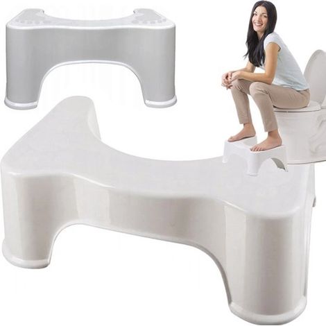 Marchepied WC ergonomique, tabouret de toilette pour enfants et adultes, favorise une bonne posture (1/4)