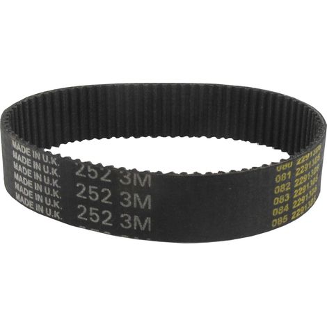 Courroie Crantée 3m Adaptable Bineuse Einhell. Longueur Primitive 252mm X Largeur 18mm, 84 Dents.