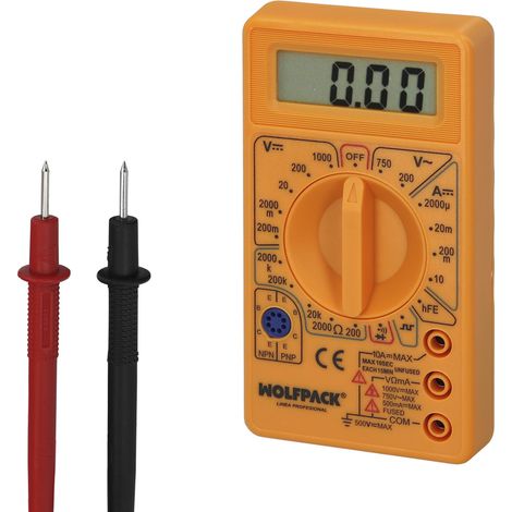 Multimetro digitale professionale con display LCD (batteria da 9 V inclusa) (1/5)