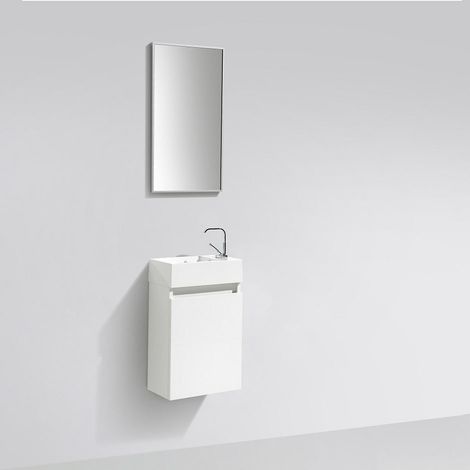 Mueble lavamanos + lavabo 40cm MONTADO SIENA Blanco Lacado