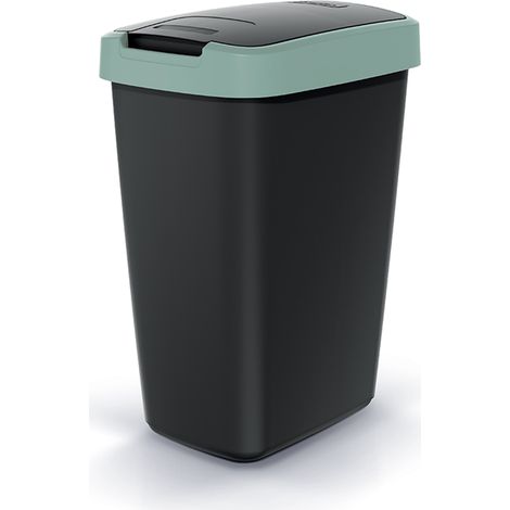 Keden Mülleimer Müllbehälter Abfalleimer Papierkorb Schwingeimer schwarz, Liter: 12 Liter (1/4)