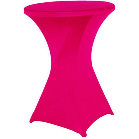 Housse de Table de  t - Mange Debout - Deco Cocktail - Stretch Spandex （rose rouge） 60cm×110cm