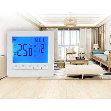 Termostato de calefacción eléctrica con pantalla LCD inteligente, controlador de temperatura ambiente para el hogar, la oficina y el hotel (1/5)