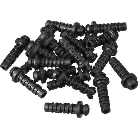 25pcs 5mm Dia Interne Manchon Cordon Protecteur Fil d'alimentation Démarrage Gaine Flexible en PVC Passe-Cable Noir (1/3)