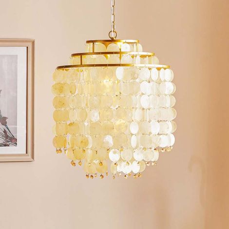 [GEBRAUCHT] B-Ware Euluna Hängeleuchte Ruben Deckenlampe Wohnzimmerlampe Lampe Leuchte Perlmutt E27