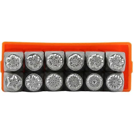 Metallstanzset, Blumenstempel für Leder und Schmuck