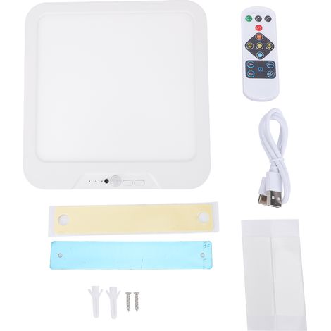 Plafonnier LED Détecteur de Mouvement Rechargeable 5000mAh Télécommande 3 Températures de Couleur Minuterie Aimanté (1/5)