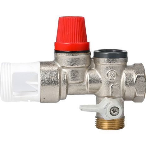 Groupe de sécurité 889 laiton droit pour chauffe eau, cumulus - 20x27 ou 3/4" - 889006-01