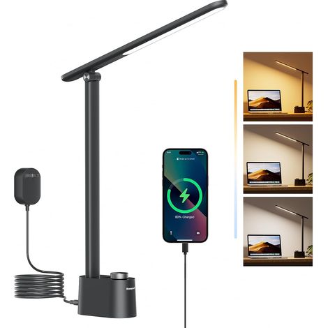 Lampe à de Bureau,Sunturalux™ Lampes de Bureau Noires pour Bureau (1/5)