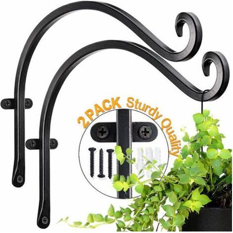 Support pour Plantes Suspendues en Fer, Lot de 2 Suspension pour Plantes Murales Simples,,de dyk. (1/4)