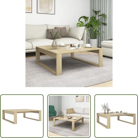 Table de salon - Table basse Chêne sonoma 100x100x35 cm Bois d'ingénierie (1/5)
