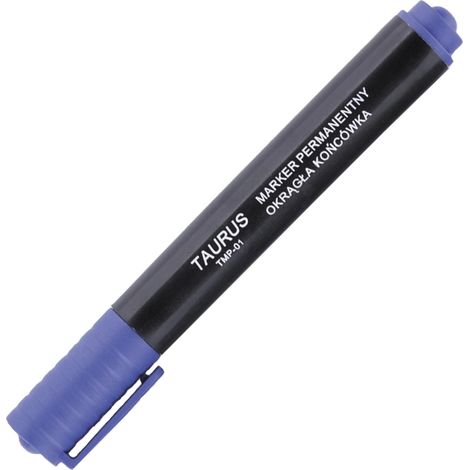 Marcador permanente redondo azul Taurus - TMP-01