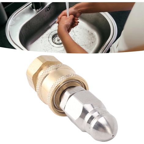 Kompakte G1/4-Rohrreinigungsdüse mit G3/8-Adapter zur Reinigung verstopfter Abflussrohre (1/5)