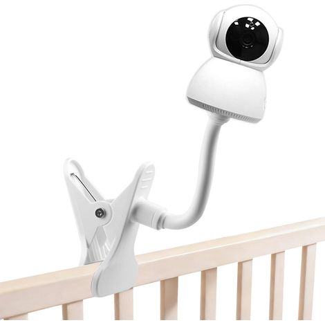 Support pour Babyphone Support de Moniteur Flexible Caméra Bébé Universel avec Connexion à Vis 1/4 Pliable Serrage Sécurité sans Perçage pour Vidéo Lit Bébé Chambre la Plupart des moniteurs de bébé (1/5)