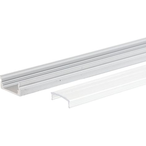 Profilo Alluminio Per Striscia LED Diffusore Trasparente LLE-A1707-T x 2M