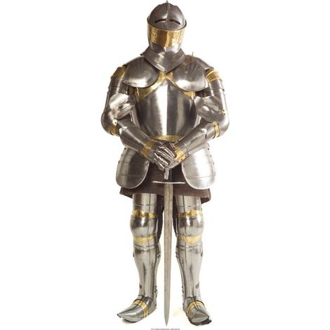 Figurine en carton Chevalier en armure brillante 186 cm (1/4)