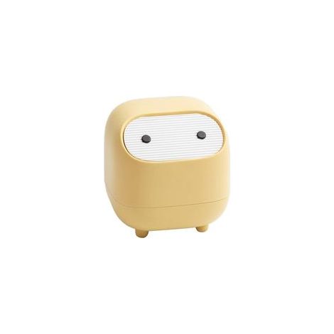 Mini poubelle de bureau mignonne pour bureau, table basse, cuisine, petite poubelle (jaune) (1/5)