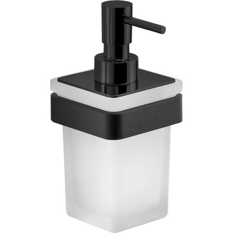Sapho Gedy Samoa - Seifenspender mit Halter, Glas matt/schwarz matt A88114 (1/5)