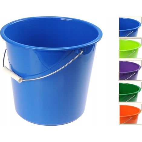 Secchio di plastica per uso domestico 10l multicolore