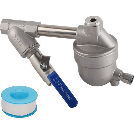 Purgeur automatique pour compresseur d'air, vanne de drainage pneumatique sans perte en acier inoxydable, pour réservoir à gaz YA S6 avec filtre (1/5)