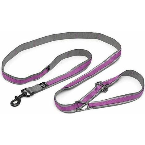 Laisse mains libres - KURGO - QUANTUM - 6 positions - 120 a 180 cm - Violet (1/3)