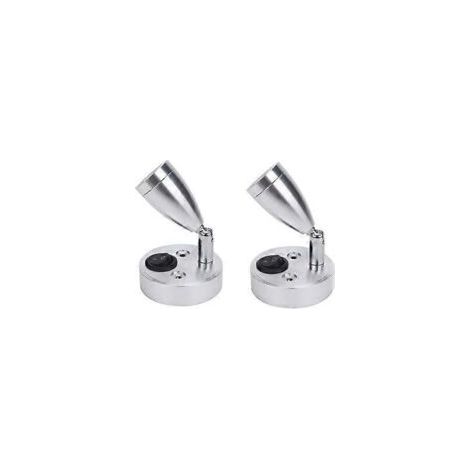 Set mit 2 12V LED-Leselampen, Wand- und Nachttischlampen - Crezuo