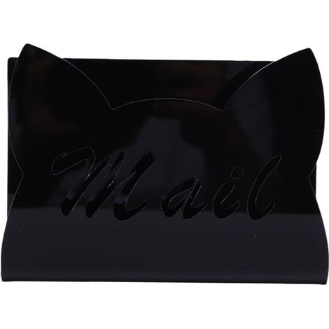 Acrylic Mail Organizer, Cat Ear Shaped Countertop Letter Holder, Non-Slip Rubber Base for Home and Office Storage (1/5)