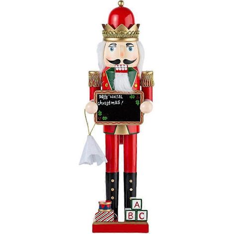 Casse-noisettes traditionnel en bois, figurine de soldat pour décoration festive et saisonnière (1/4)