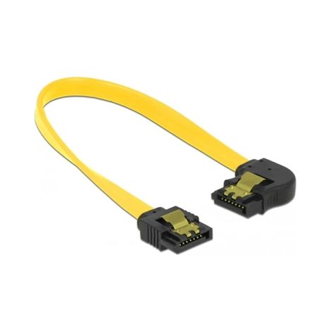 Delock cable sata 6 gb/s macho recto  sata macho acodado a la izquierda de 20 cm amarillo metÃ¡lico