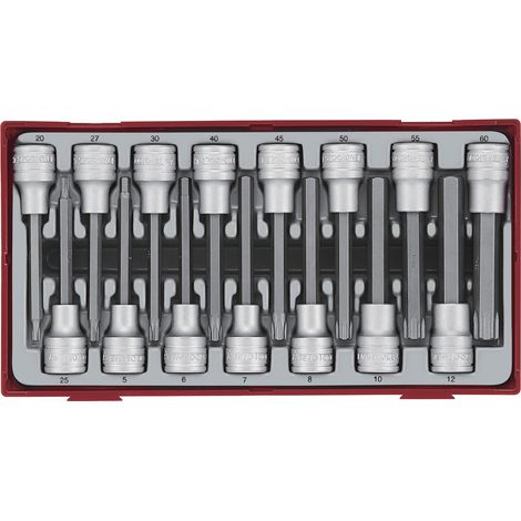 Jeu d'embouts sur douille 1/2 Hex en TX- long 4-16mm 15 pièces Teng Tools TTTXH15 (1/4)
