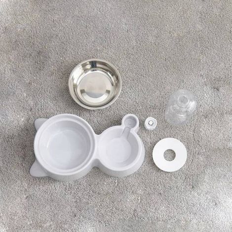 1 Bol chat,Acier inoxydable,Antidérapant,Fontaine à eau,Hydratation féline (1/5)