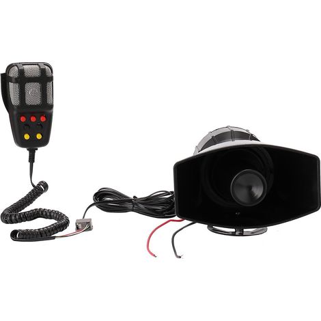 Auto-Warnsirene, Hupe mit Mikrofon, 12V 8 Ohm verstärktes PA-Lautsprechersystem