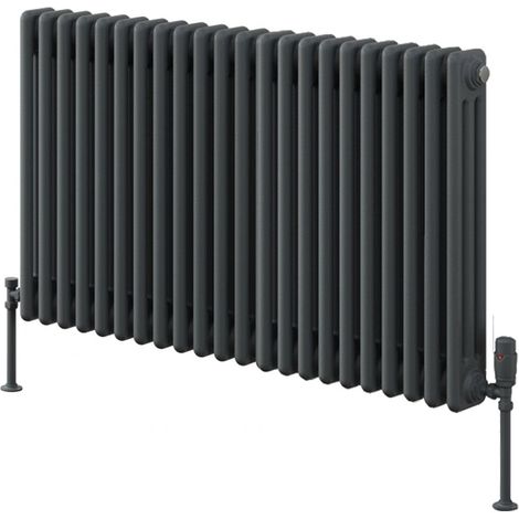 Reina Colona 2 Column Horizontal Radiator 500mm H x 1010mm W - Anthracite