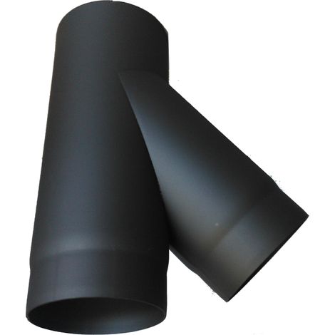 Sivac – Té à 135° mâle gris – Raccord fumisterie Ø 150mm – Pour poêle à bois – Angle d'inclinaison 135°