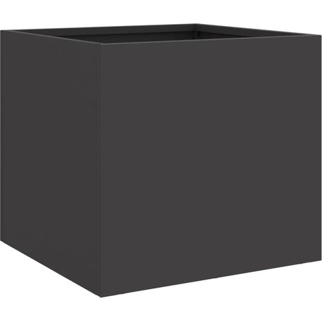 Planter Black 32x30x29 cm Steel vidaXL