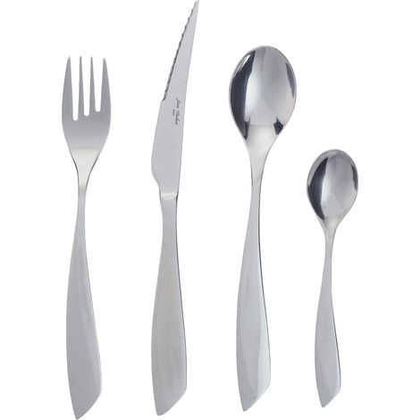 Créations Jean Dubost 72.220,24 Slim - Posate in Acciaio Inox (24 Pezzi) (1/2)