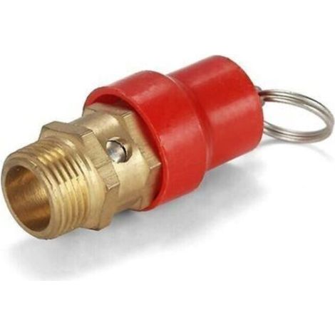 Soupape de sécurité pour compresseur d'air G1/4 mâle 8 kg – Construction laiton résistante à la corrosion – Protection contre la contre-pression