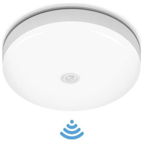 Plafonnier étanche, avec détecteur capteur de mouvement Lampe de Plafond LED Rond, intérieure lampe de salle de bain ronde carré 12W pour cuisine Cuisine Chambre Couloir, Blanc froid (Rond (12W)) (1/5)
