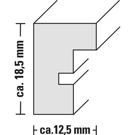Hama Cornice per fotode Waves, 30 x 40 cm (cornice de legno, cornice de foto, ritratto, paesaggio, appeso,de supporto, staffa per appendere, formato de immagine 30 x 40 cm), betulla