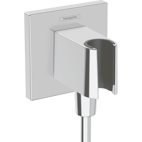 Hansgrohe Fixfit - Codo de ducha con soporte, cromo 26889000 (1/3)