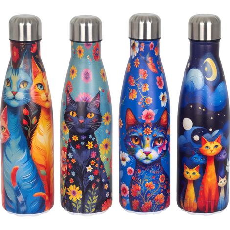 Einzigartig designte Katzen-Thermoskanne, Edelstahl-Isolierflasche, ideal als Geschenk und für den täglichen Gebrauch