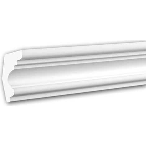 Eckleiste PROFHOME 150122F Zierleiste Flexible Leiste Stuckleiste Neo-Klassizismus-Stil weiß 2 m