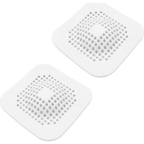 2 pièces Filtre Baignoire Cheveux Filtre Évier en Silicone Filtre Attrape Cheveux Douche,Filtre Evier de Cuisine avec Ventouse,pour évier de Cuisine,Salle de Bain,( Blanc) (1/5)