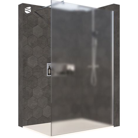 Duschabtrennung Bernstein Walk-In EX101 Nano Echtglas 10mm Milchglas 130cm